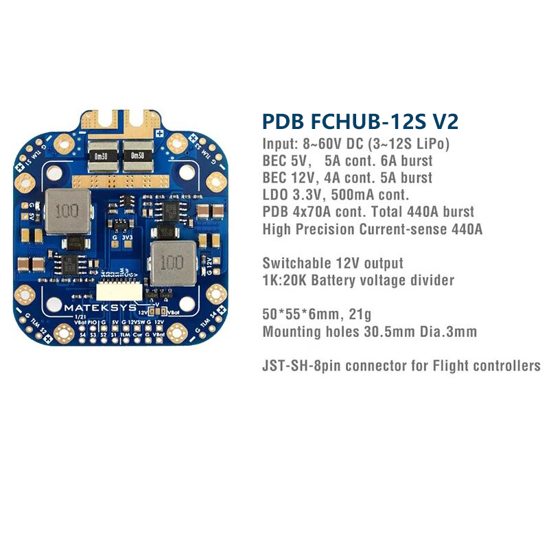 Matek System XCLASS PDB FCHUB- - огляд і ціна Drone Power Distribution Board